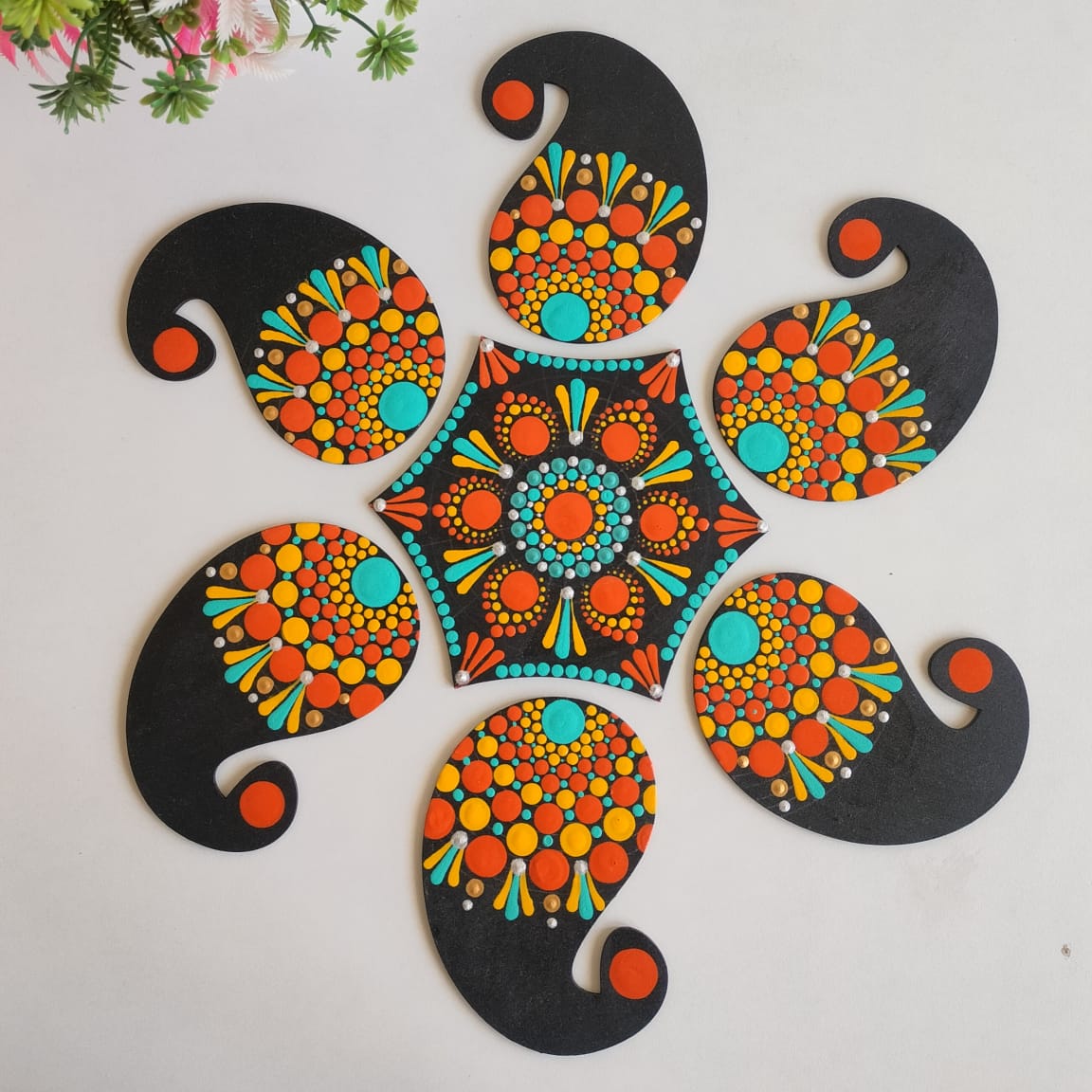 Dot Mandala Floralset