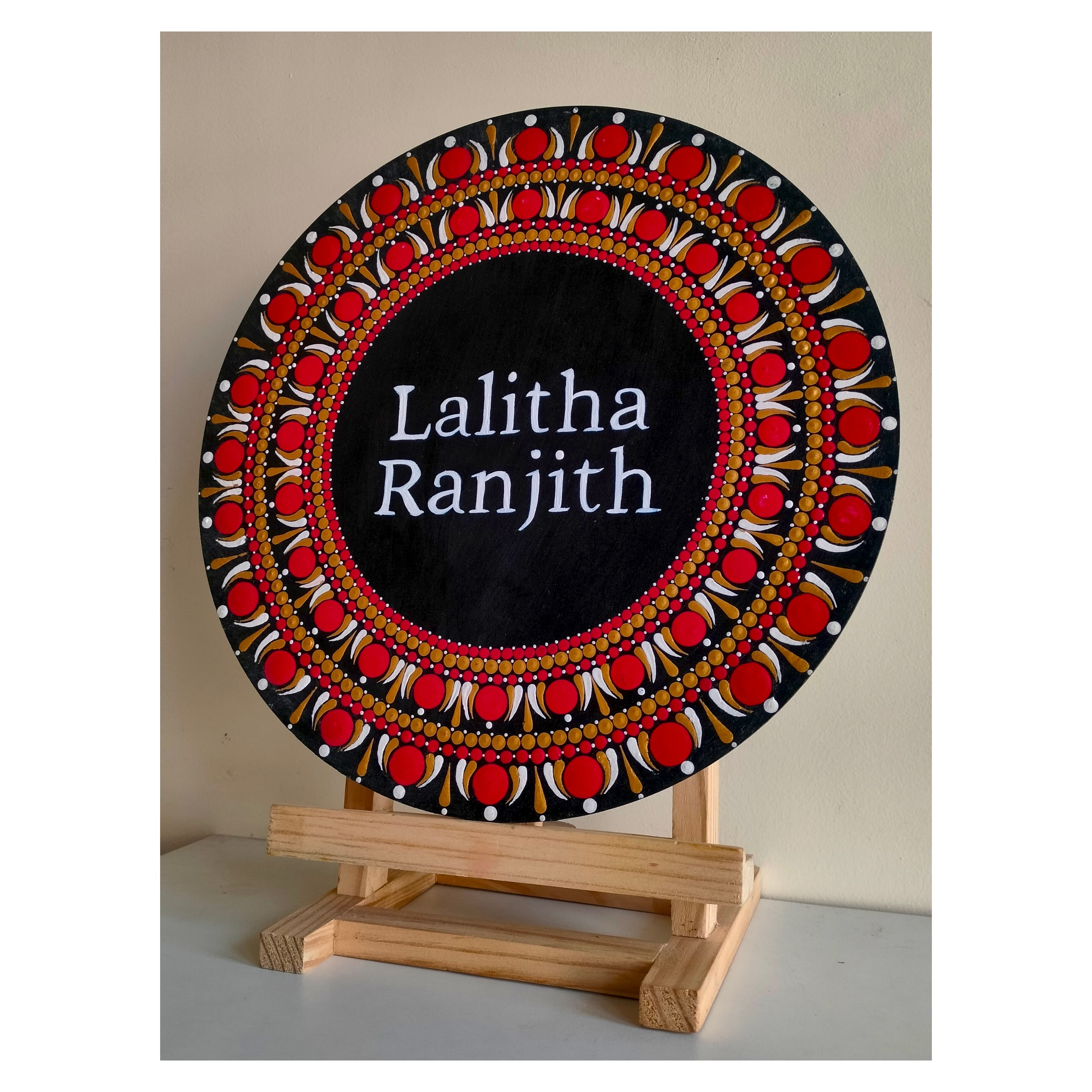 Dot Mandala Circular Nameboard